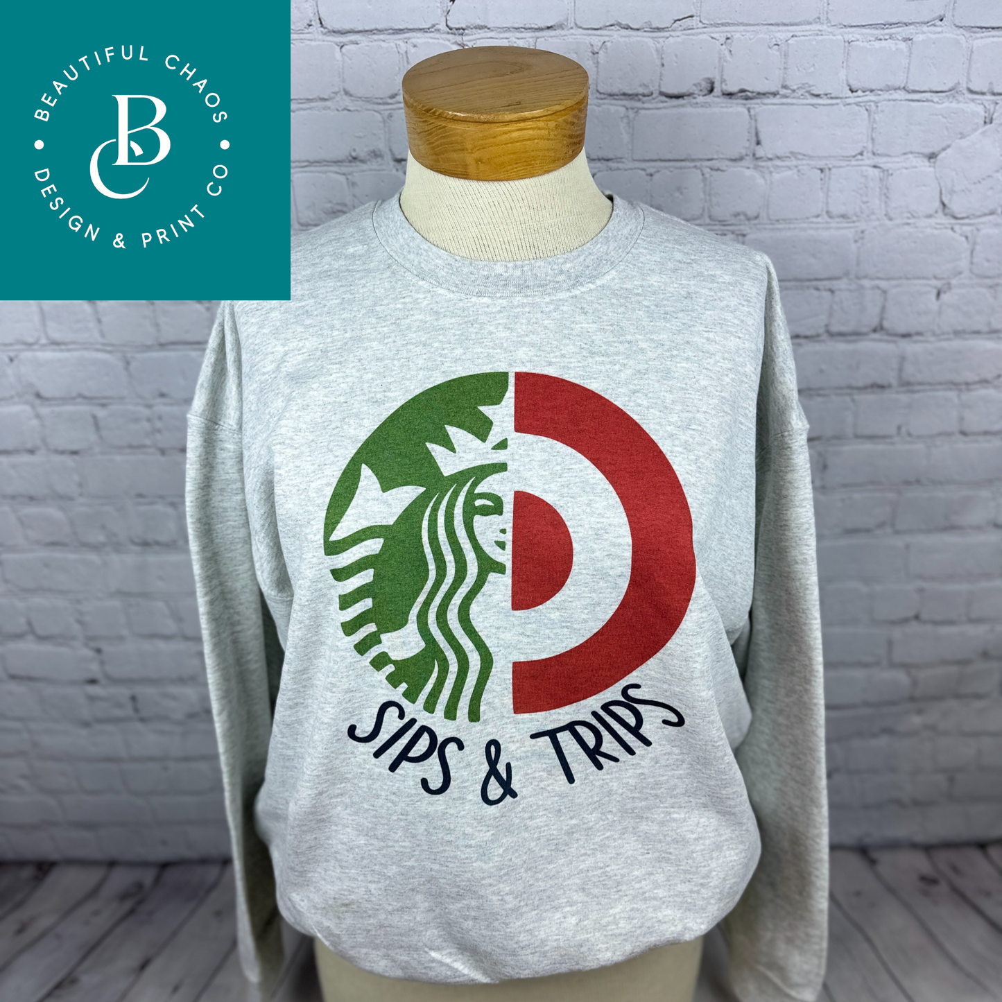 Sips and Trips Cozy Crewneck