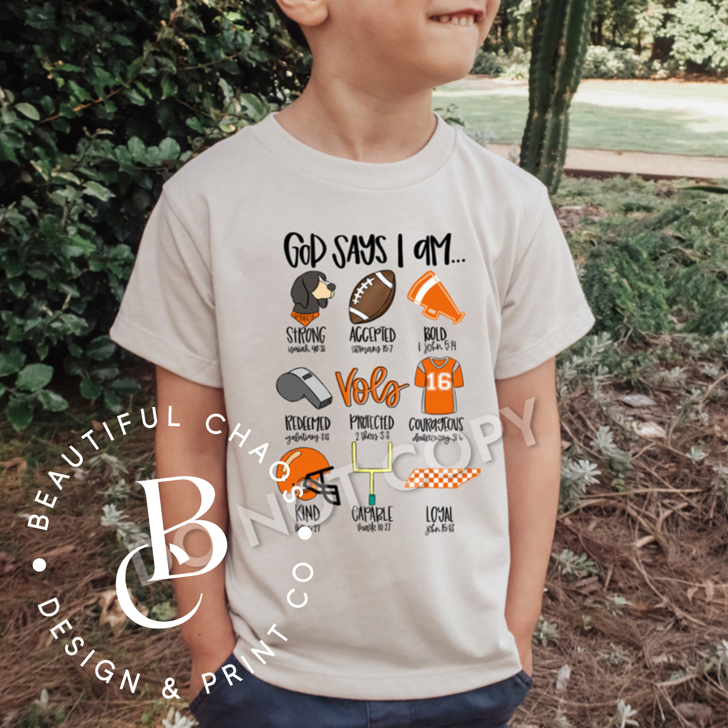 God says I’m…Youth Tee in your favorite teams