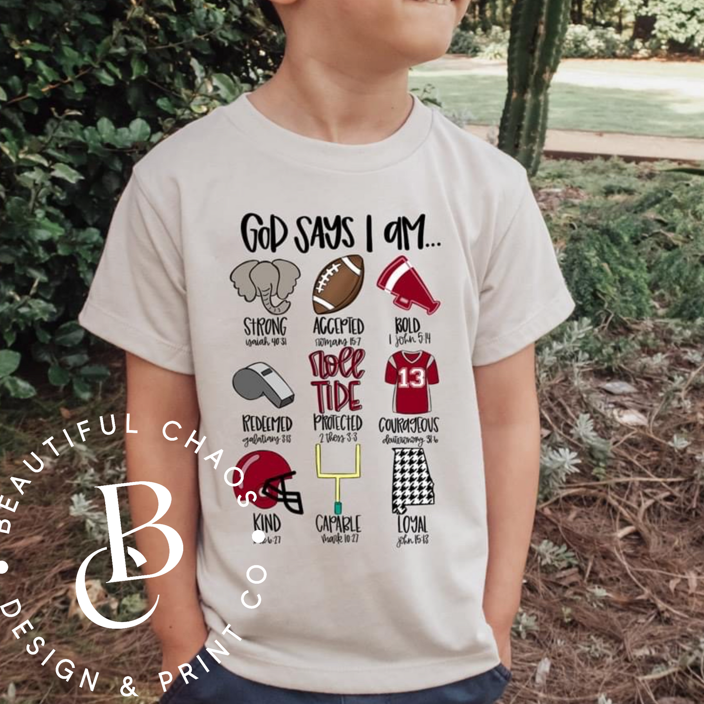 God says I’m…Youth Tee in your favorite teams