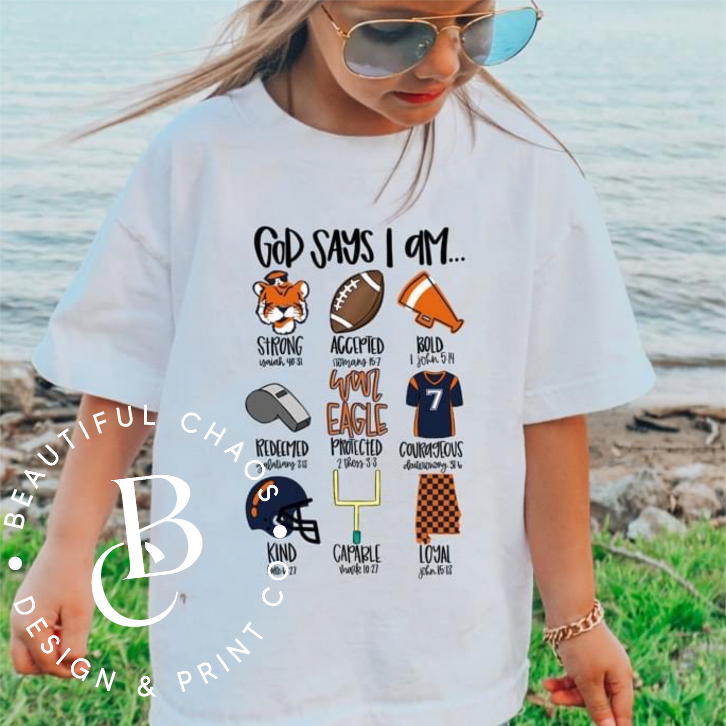 God says I’m…Youth Tee in your favorite teams