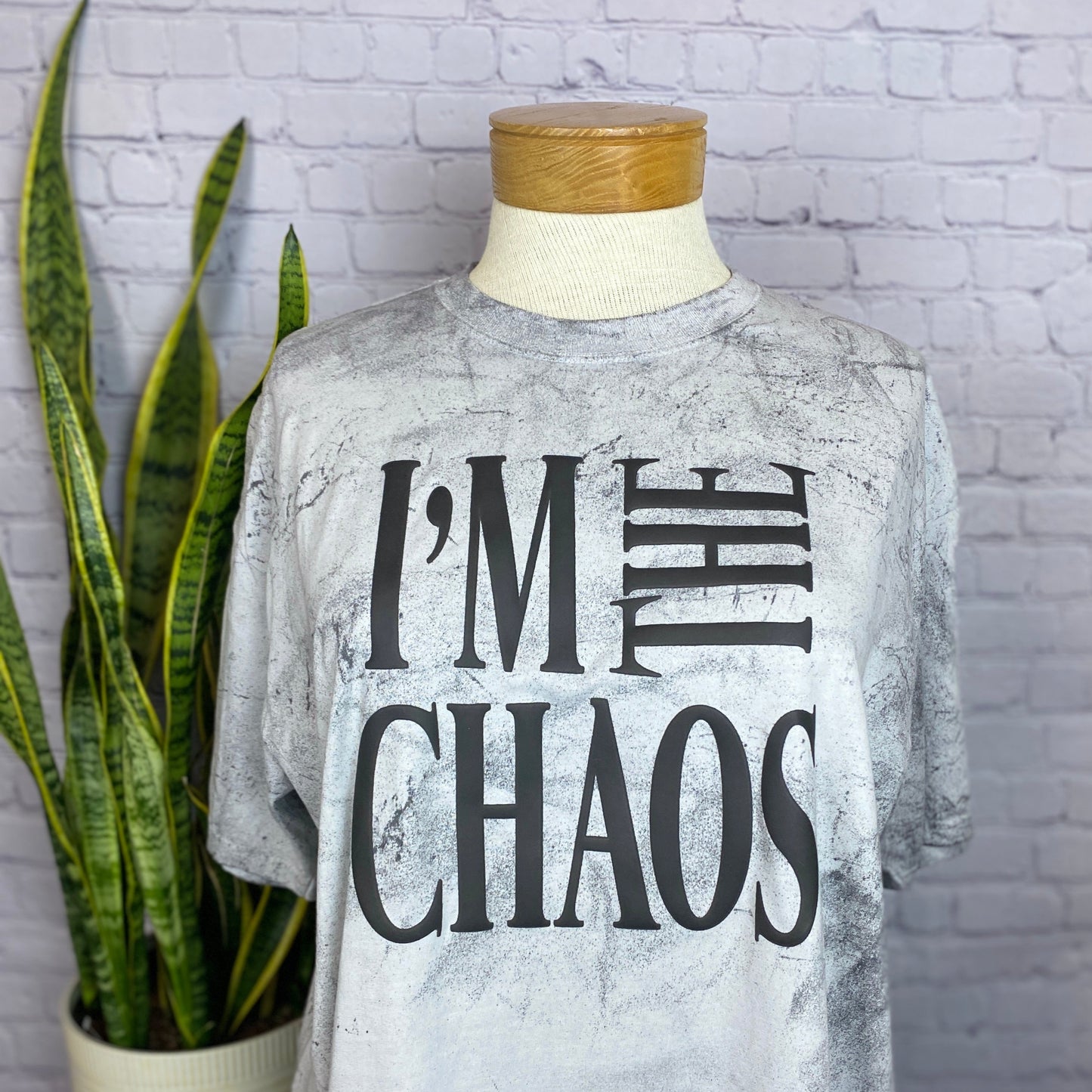 I’m The Chaos Puff Print Beautiful Chaos Comfort Colors Color Blast Unisex Tee