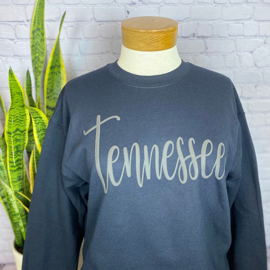 Tennessee or Volunteers Monochrome Puff Print Crewneck Unisex Sweatshirt or Tee