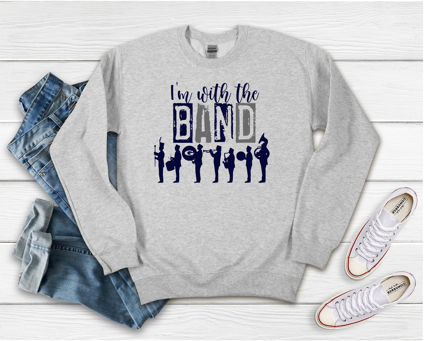 I'm With The Band- Marching Band Spiritwear-Choose School